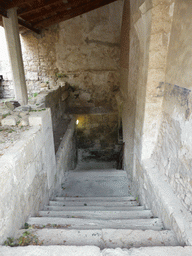 Staircase from the ruins of the Chiesa di San Giovanni alle Catacombe church to the Crypt of San Marziano