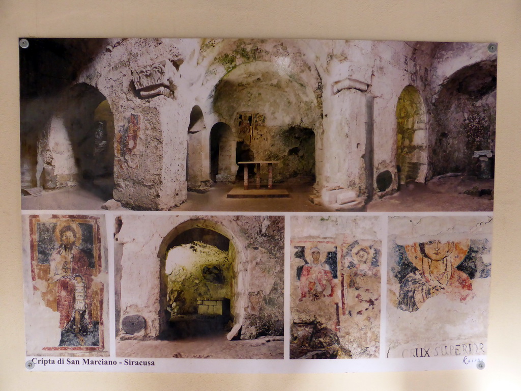 Photographs of the Catacombs of San Giovanni, at the entrance building