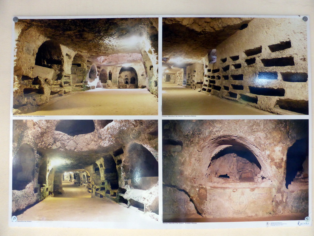 Photographs of the Catacombs of San Giovanni, at the entrance building