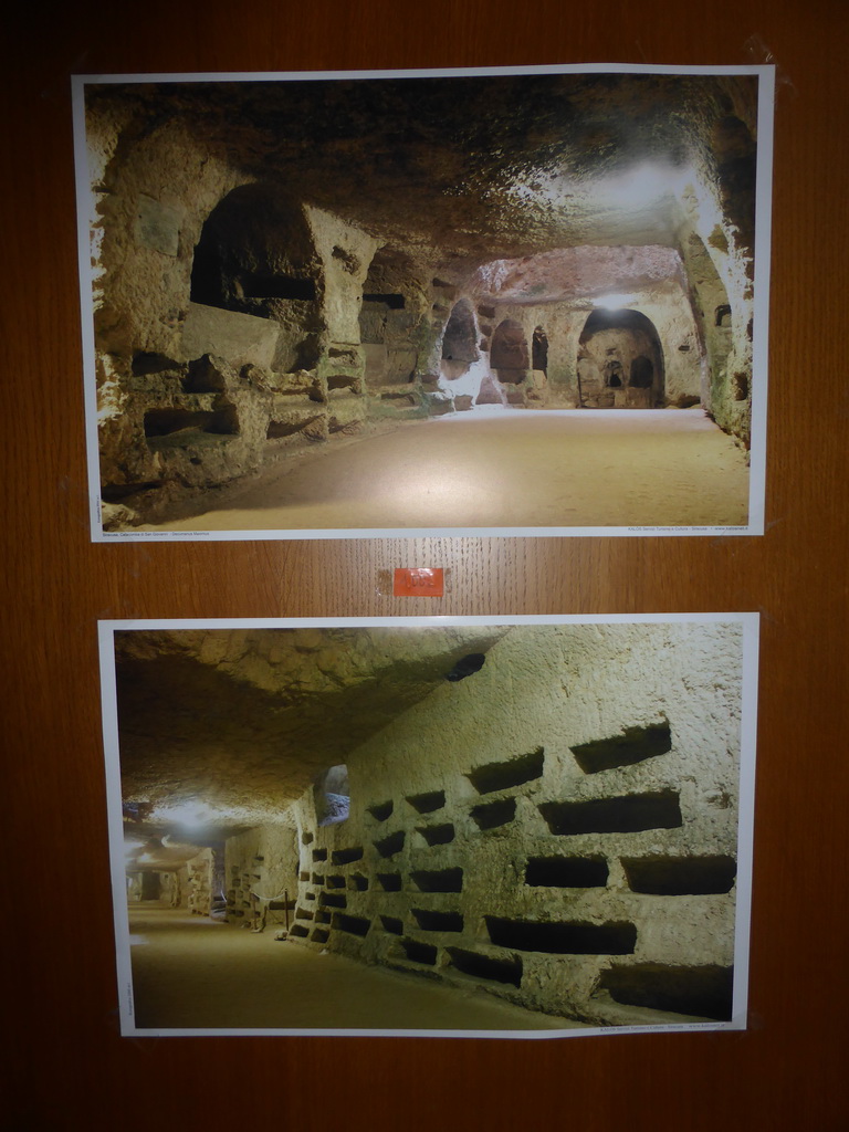 Photographs of the Catacombs of San Giovanni, at the entrance building