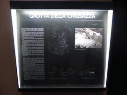 Information on the Grotta della Chiusazza cave, at the ground floor of the Paolo Orsi Archaeological Museum
