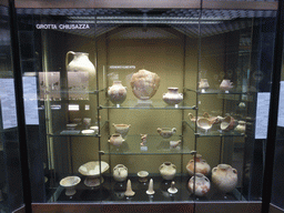 Pottery from the Grotta della Chiusazza cave, at the ground floor of the Paolo Orsi Archaeological Museum