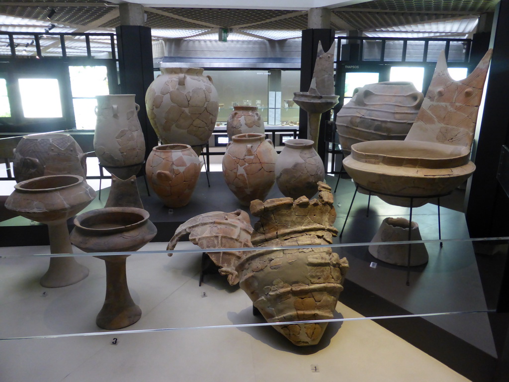 Pre-Greek pottery at the ground floor of the Paolo Orsi Archaeological Museum