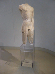 Funerary statue of a kouros from the Megara Hyblaea necropolis, at the ground floor of the Paolo Orsi Archaeological Museum