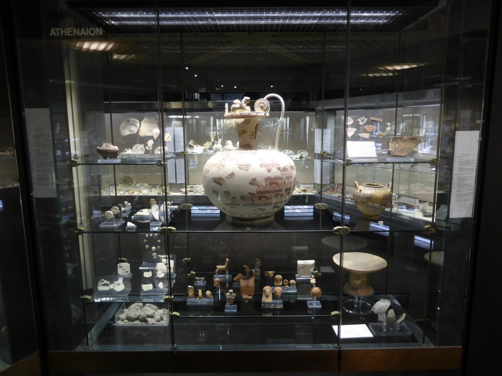 Pottery from the Temple of Athena at Ortygia, at the ground floor of the Paolo Orsi Archaeological Museum