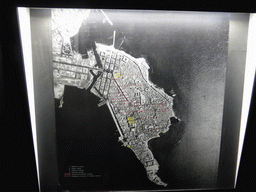 Map of Ortygia at the ground floor of the Paolo Orsi Archaeological Museum