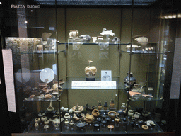 Pottery from the Piazza Duomo square at Ortygia, at the ground floor of the Paolo Orsi Archaeological Museum