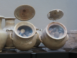 Pottery within jars from the Tomb of Archimedes at the Parco Archeologico della Neapolis park, at the upper floor of the Paolo Orsi Archaeological Museum