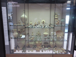 Pottery from the necropolis of Canalicchio, at the upper floor of the Paolo Orsi Archaeological Museum