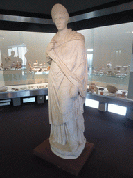 Roman statue at the upper floor of the Paolo Orsi Archaeological Museum