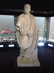 Roman statue at the upper floor of the Paolo Orsi Archaeological Museum