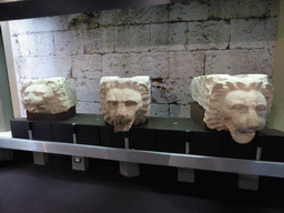 Three oversize lion-head water spouts from the Sanctuary near the Fonte Ciane, at the upper floor of the Paolo Orsi Archaeological Museum