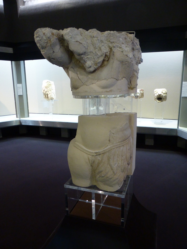 Telamon statue from the Piazza Adda square at the upper floor of the Paolo Orsi Archaeological Museum