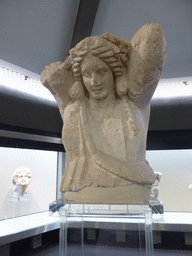 Caryatid at the upper floor of the Paolo Orsi Archaeological Museum