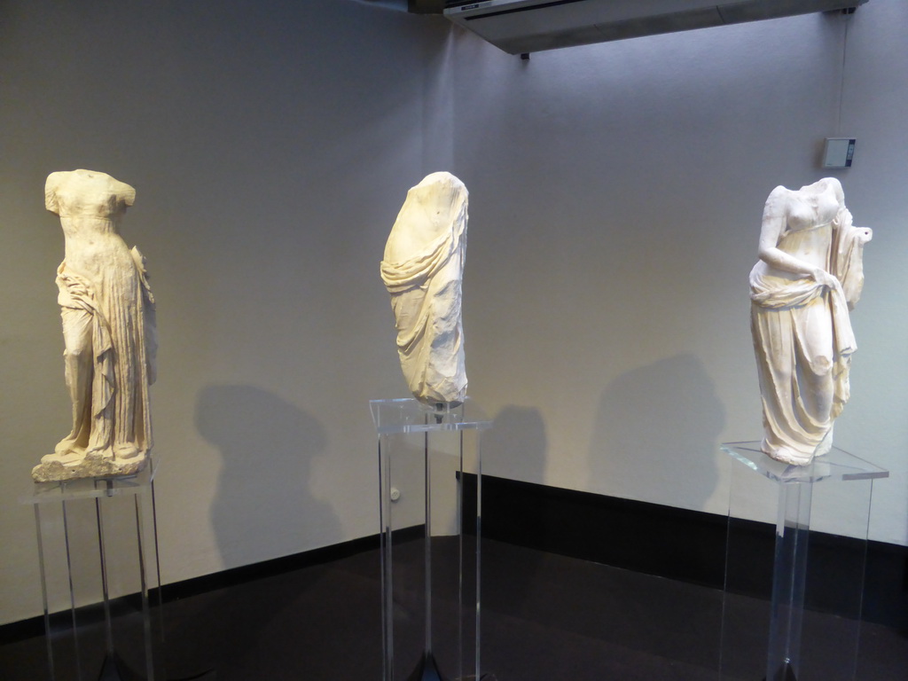 Greek-Roman statues at the upper floor of the Paolo Orsi Archaeological Museum