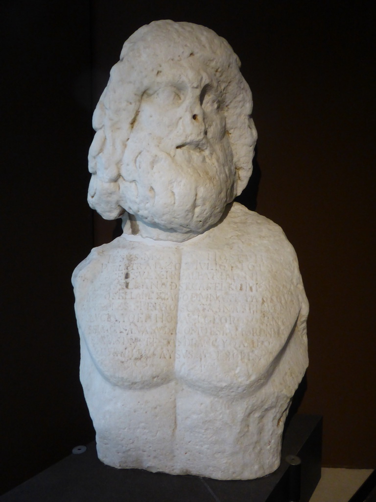Oversize statue of Asklepios, at the upper floor of the Paolo Orsi Archaeological Museum