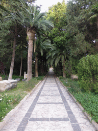 Path at the Villa Landolina Gardens in front of the Paolo Orsi Archaeological Museum