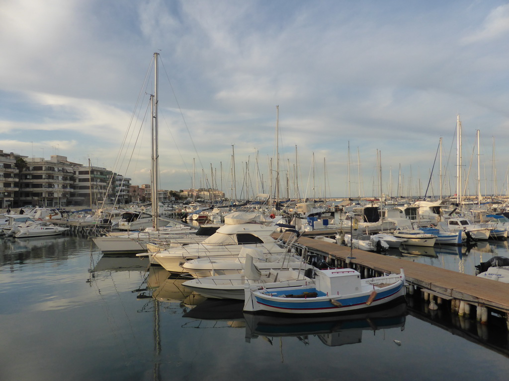 Boats in the Porto Lachio harbour