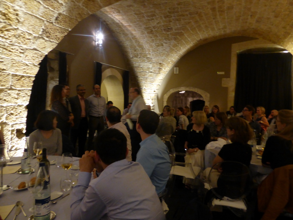 Course participants receiving their certificates at the Ristorante Regia Lucia restaurant at the Piazza Duomo square