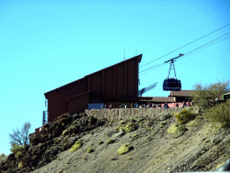 The Teide Cable Car base station, viewed from the rental car on the road to the base station