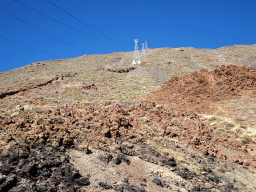 The Teide Cable Car on the southeast side of Mount Teide, viewed from the base station