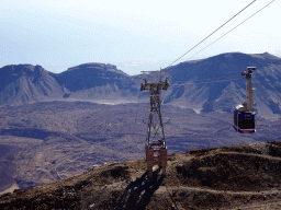 The southeast side of the Cañadas del Teide crater and the Teide Cable Car, viewed from the La Rambleta viewpoint