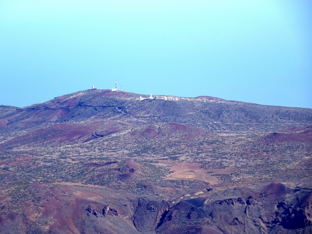 The Teide Observatory at the northeast side of the Cañadas del Teide crater, viewed from the La Rambleta viewpoint