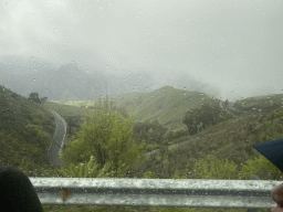 Hills near the town of Cruz de Tejeda, viewed from the tour bus on the GC-15 road