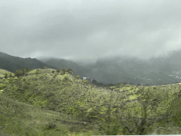 Hills on the north side of the town, viewed from the tour bus on the GC-15 road