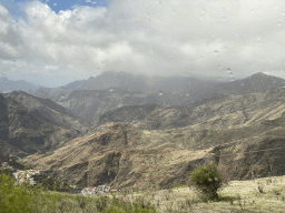 Hills on the north side of the town, viewed from the tour bus on the GC-15 road