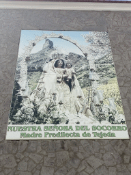 Photograph at the front of the Parroquia de Nuestra Señora del Socorro church at the Callejón Rincón de Néstor Álamo street