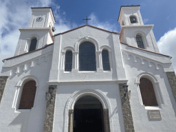 Facade of the Parroquia de Nuestra Señora del Socorro church, viewed from the Plaza Nuestra Señora Del Socorro square