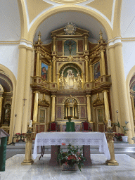Apse, altar and altarpiece of the Parroquia de Nuestra Señora del Socorro church