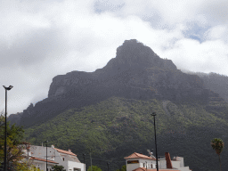 Rock at the south side of the town, viewed from the parking lot at the Calle Dr. Domingo Hernández Guerra street