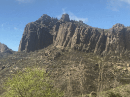 Mountains at the south side of town, viewed from the tour bus on the GC-60 road