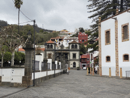 Front of the Old Town Hall and the southwest side of the Basílica de Nuestra Señora del Pino church at the Plaza de la Alameda square