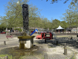 Fountain `Kijkzuil` and playground at the Willem Alexanderplein square