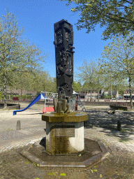 Fountain `Kijkzuil` and playground at the Willem Alexanderplein square