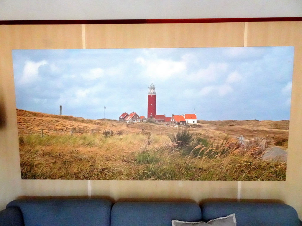Photograph of the Lighthouse Texel in the living room of our holiday home at the Roompot Vakanties Kustpark Texel at De Koog