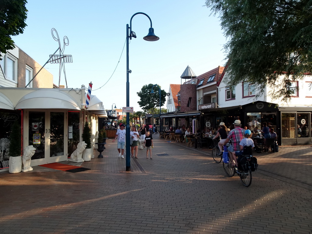 South side of the Dorpsstraat street at De Koog, viewed from the Dorpsplein square