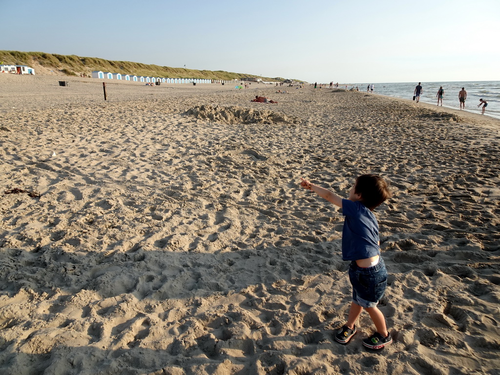 Max at the beach at Beach Pavilion Paal 20 at De Koog