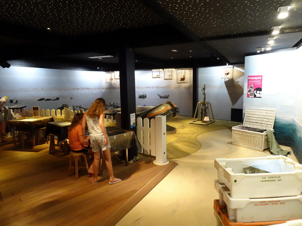 The Selfiespot area at the Waddenstad room at the Ecomare seal sanctuary at De Koog