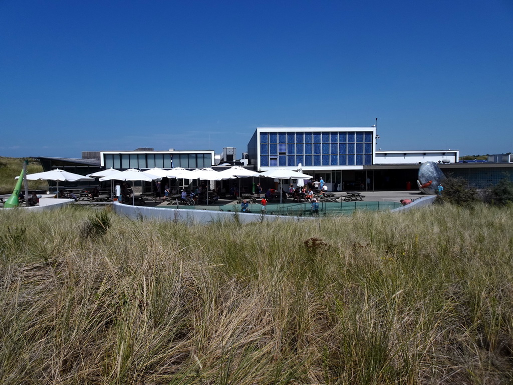 The Ecomare seal sanctuary at De Koog, viewed from the entrance to the Dune Park
