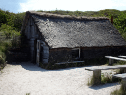 Front of the Plaggenhut cottage at the Dune Park at the Ecomare seal sanctuary at De Koog