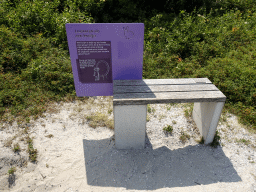 Sound amplifier sign at the Dune Park at the Ecomare seal sanctuary at De Koog