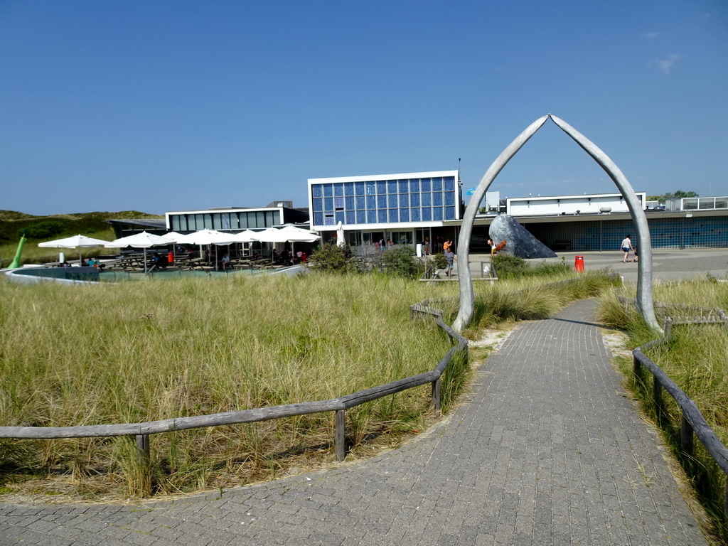 The Ecomare seal sanctuary at De Koog, viewed from the exit from the Dune Park