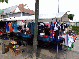 Football shirt stall at the Nikadel street at De Koog