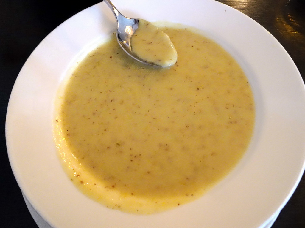 Soup of the Day at the Brasserie de Lindeboom restaurant at Den Burg