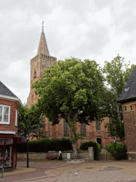 The Burghtkerk church at the Vismarkt square at Den Burg