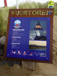 Information on the Lighthouse Texel at De Cocksdorp, at the parking lot